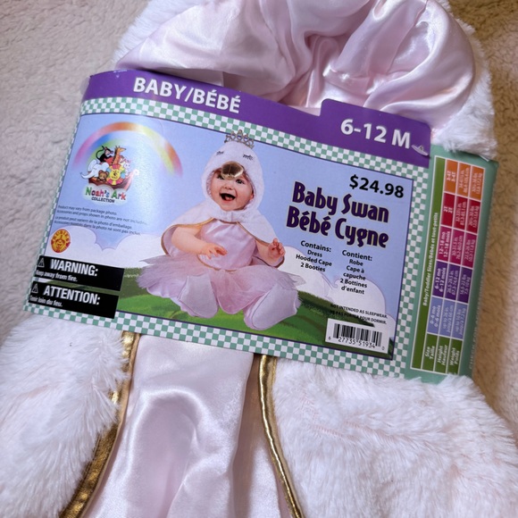 Baby Swan Costume with Pink and Gold Accents 6-12 Months - Picture 2 of 6